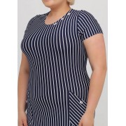 Темно-синя сукня Romeo Life  L,XL,2XL  в смужку 7316